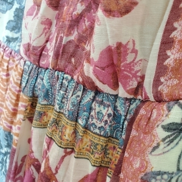 Lane Bryant Multicolor Patchwork Midi Dress - Picture 9 of 16